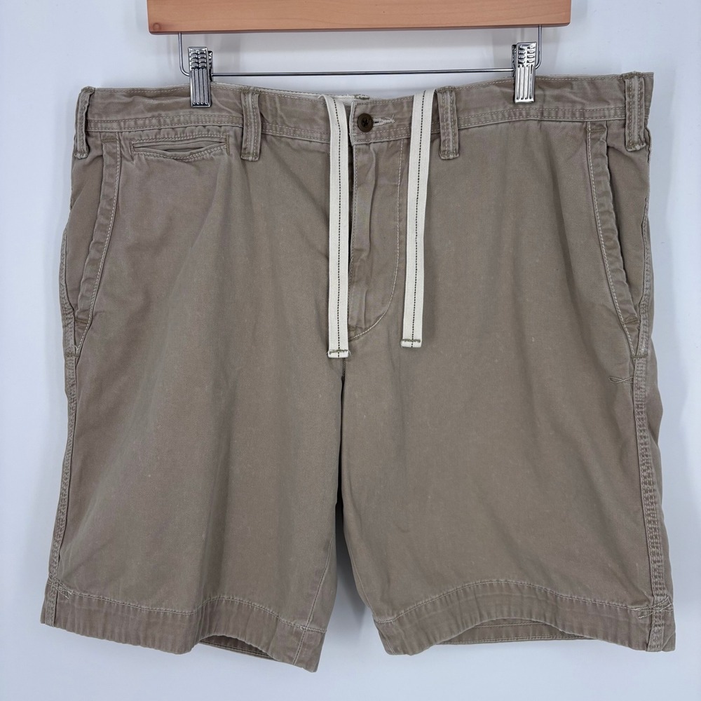 Polo Ralph Lauren Vintage Chino Drawstring Shorts Mens 38 Khaki Heavyweight